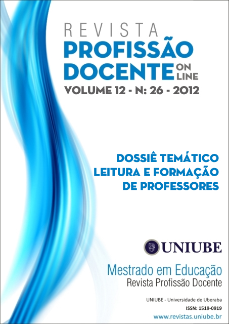 					View Vol. 12 No. 26 (2012): DOSSIÊ TEMÁTICO LEITURA E FORMAÇÃO DE PROFESSORES
				
